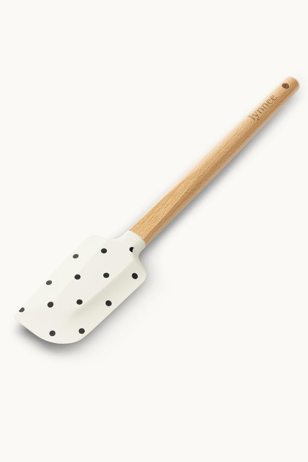 For Love & Lemons x Lynnee Collab Lady Dot Polka Dot Spatula, Silicone with Wooden Handle